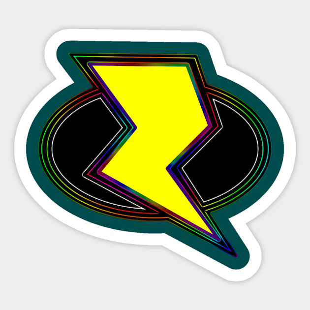 Lightning Bolt Logo - Rainbow 1 Sticker by RD Doodles